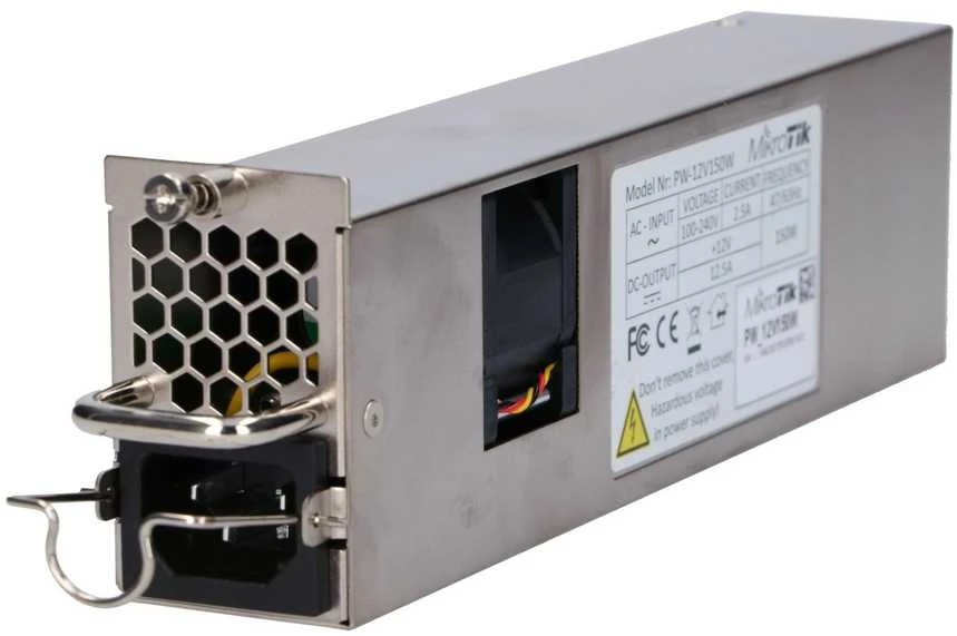 „MikroTik 12POW150“ maitinimo šaltinis, karšto keitimo, 12 V, 150 W, skirtas CCR1072-1G-8S+