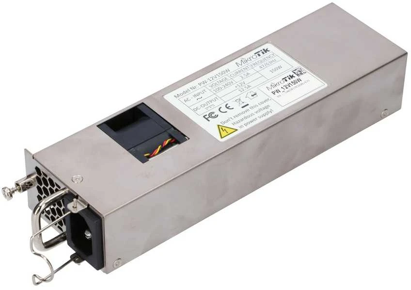 „MikroTik 12POW150“ maitinimo šaltinis, karšto keitimo, 12 V, 150 W, skirtas CCR1072-1G-8S+