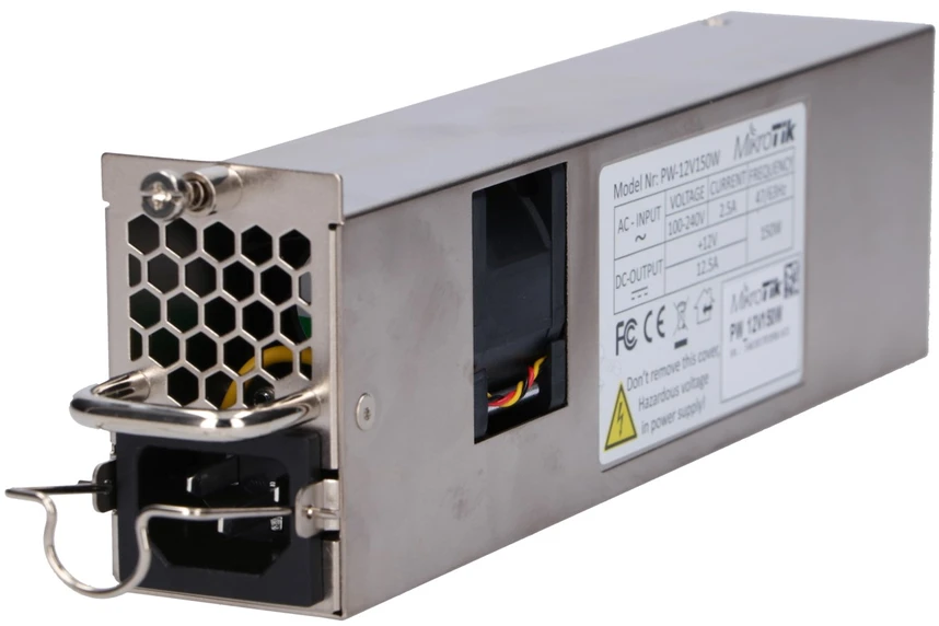 „MikroTik 12POW150“ maitinimo šaltinis, karšto keitimo, 12 V, 150 W, skirtas CCR1072-1G-8S+