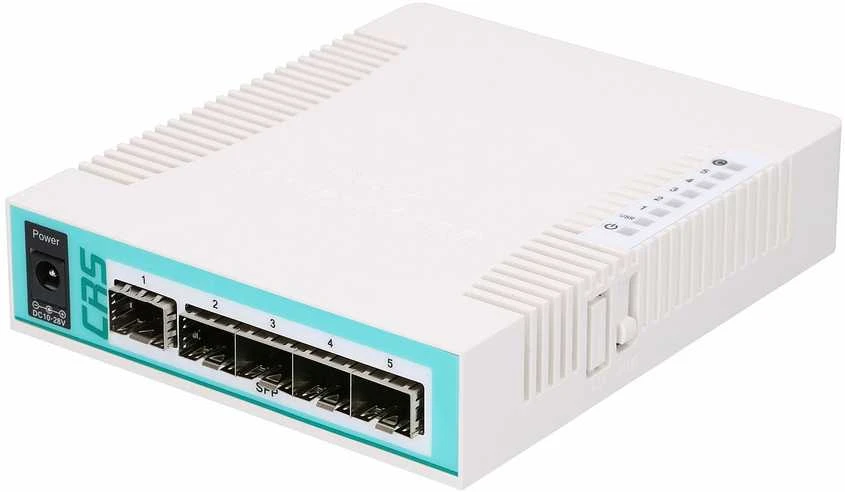 Maršrutizatorius MIKROTIK CRS106-1C-5S komutatorius 1x RJ45 1000Mb/s 6x SFP