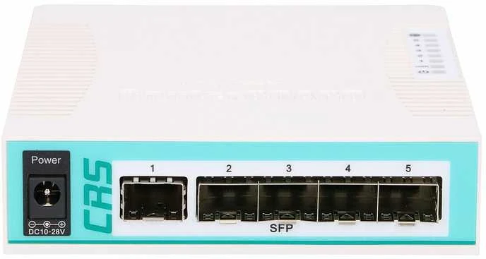 Maršrutizatorius MIKROTIK CRS106-1C-5S komutatorius 1x RJ45 1000Mb/s 6x SFP