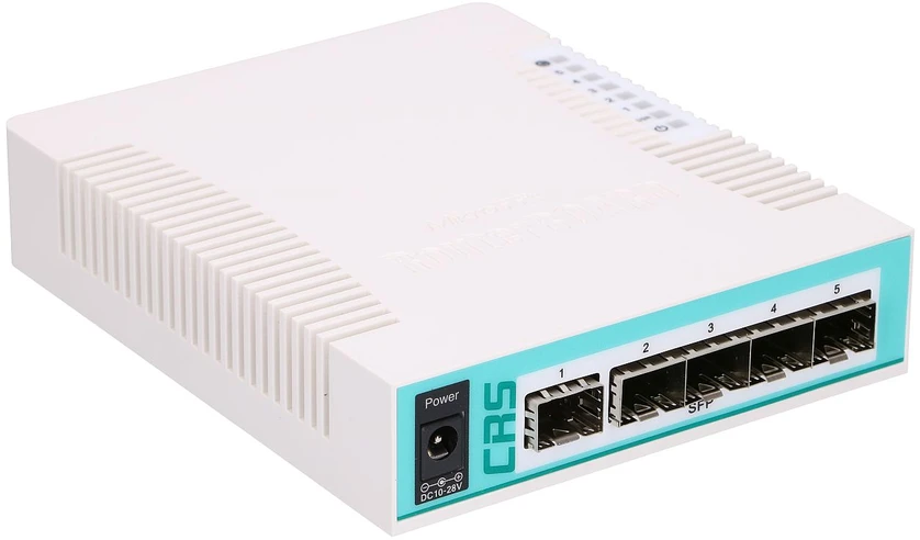 MIKROTIK CRS106-1C-5S komutatorius 1x RJ45 1000Mb/s 6x SFP