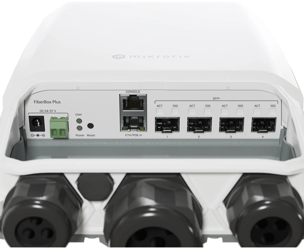 Maršrutizatorius „MikroTik CRS305-1G-4S+OUT FiberBox Plus“ | „MikroTik“ | „FiberBox Plus“ | CRS305-1G-4S+OUT | Gigabito eterneto (varinis) jungčių kiekis: 1 | SFP jungčių kiekis: 4