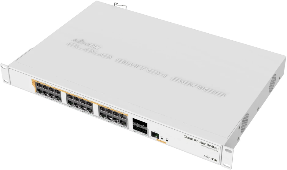 Maršrutizatorius MikroTik | CRS328-24P-4S+RM Gigabit Ethernet POE/POE+ router/switch | Managed L3 | Rackmountable | Gigabit Ethernet (copper) jungtys quantity 24x 1GbE | SFP+ jungtys quantity 4x SFP+ | PoE/Poe+ jungtys quantity 24 | Power supply type Single