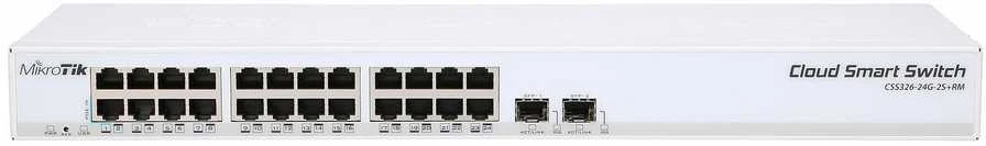 Šakotuvas MikroTik | Cloud Smart Switch | CSS326-24G-2S+RM | Tvarkoma L2 | Montuojamas ant stovo | Gigabit Ethernet (vario) jungtys kiekis 24 | SFP+ jungtys kiekis 2 | 12 mėn.