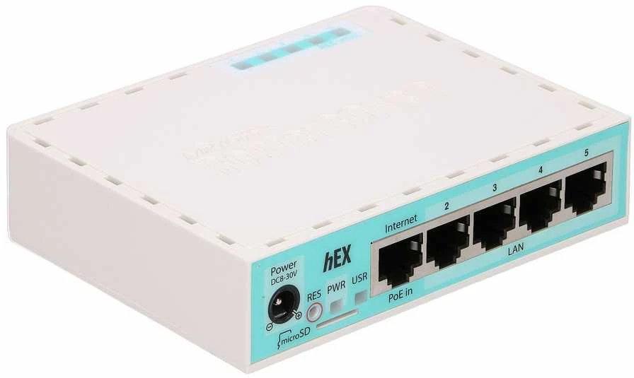 Šakotuvas „MikroTik“ laidinio Ethernet maršrutizatorius (be Wi-Fi) RB750Gr3, hEX, dviejų branduolių 880MHz procesorius, 256 MB RAM, 16 MB („MicroSD“), 5xGigabit LAN, USB, PCB ir įtampos temperatūros monitorius, pyptelėjimas, IP20, plastikinis korpusas, RouterOS L4 | MikroTik | Ethernet maršrutizatorius hEX | RB750Gr3 | Nėra Wi-Fi | Ethernet LAN (RJ-45) jungtys 5 | Nereikalingas tinklelio palaikymas | MU-MiMO Ne | Nėra mobiliojo plačiajuosčio ryšio | 1 | 12 mėn.