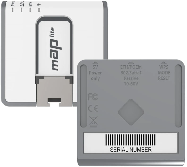 MikroTik | RBmAPL-2nD | mAP lite | 802.11n | 150 Mbit/s | 10/100 Mbit/s | MU-MiMO No | 12 mėn.