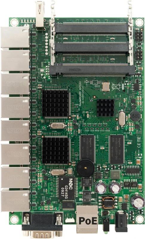 MikroTik RB493G | Maršrutizatorius | 9x RJ45 100Mb/s, 3x miniPCI, 1x USB
