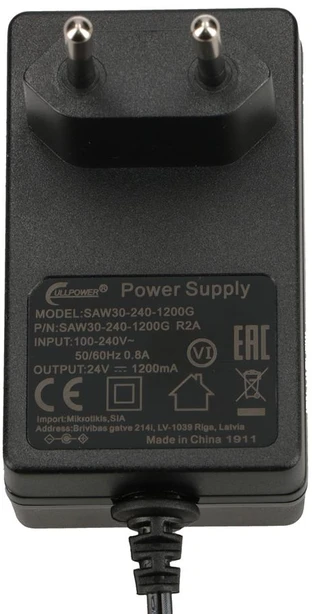 MikroTik NET ACC PSU +ANGLE PLUG 24V/SAW30-240-1200GR2A MIKROTIK