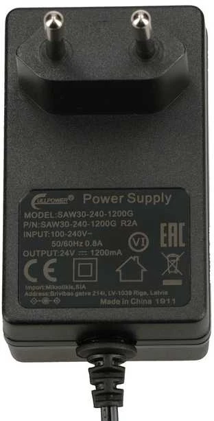 MikroTik NET ACC PSU +ANGLE PLUG 24V/SAW30-240-1200GR2A MIKROTIK