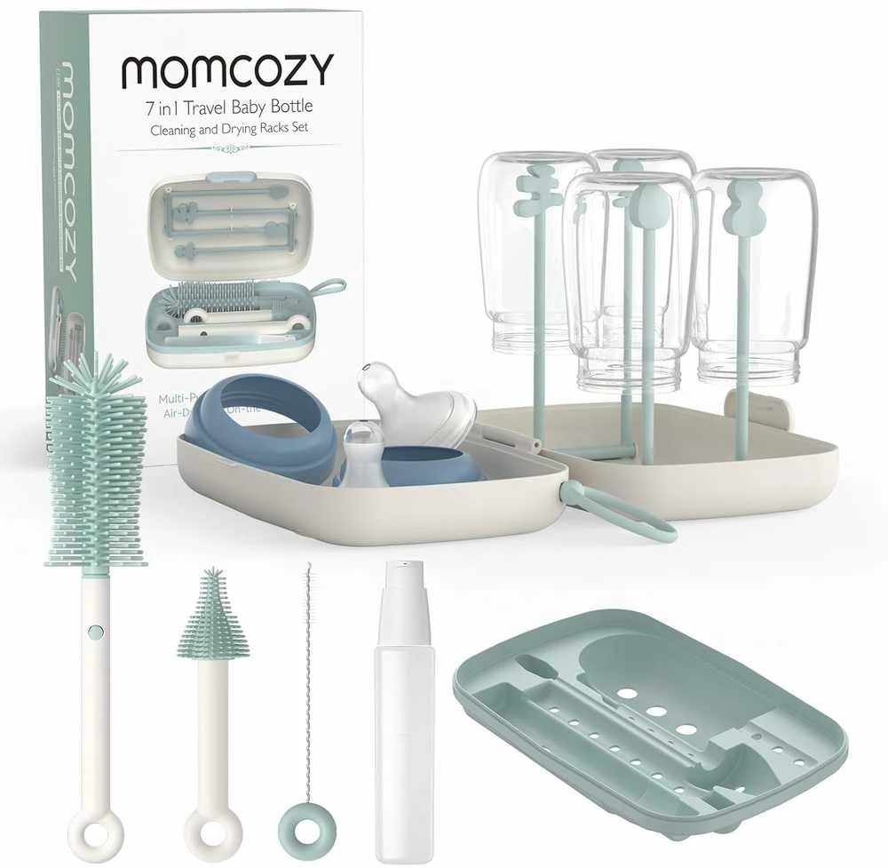 Momcozy 7 in 1 Baby Bottle Set Žalias | Rinkinys do czyszczenia butelių kūdikiams |