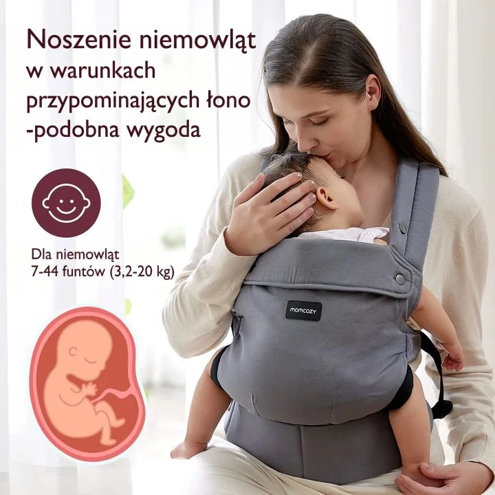 MOMCOZY ERGONOMINĖ KŪDIKIŲ NEŠIOKLĖ, PILKA