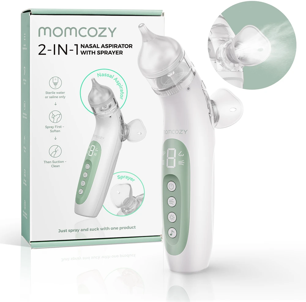 MOMCOZY 2IN1 ELEKTRINIS NOSIES ASPIRATORIUS SU PURKŠTUKU BREEZYCLEAR