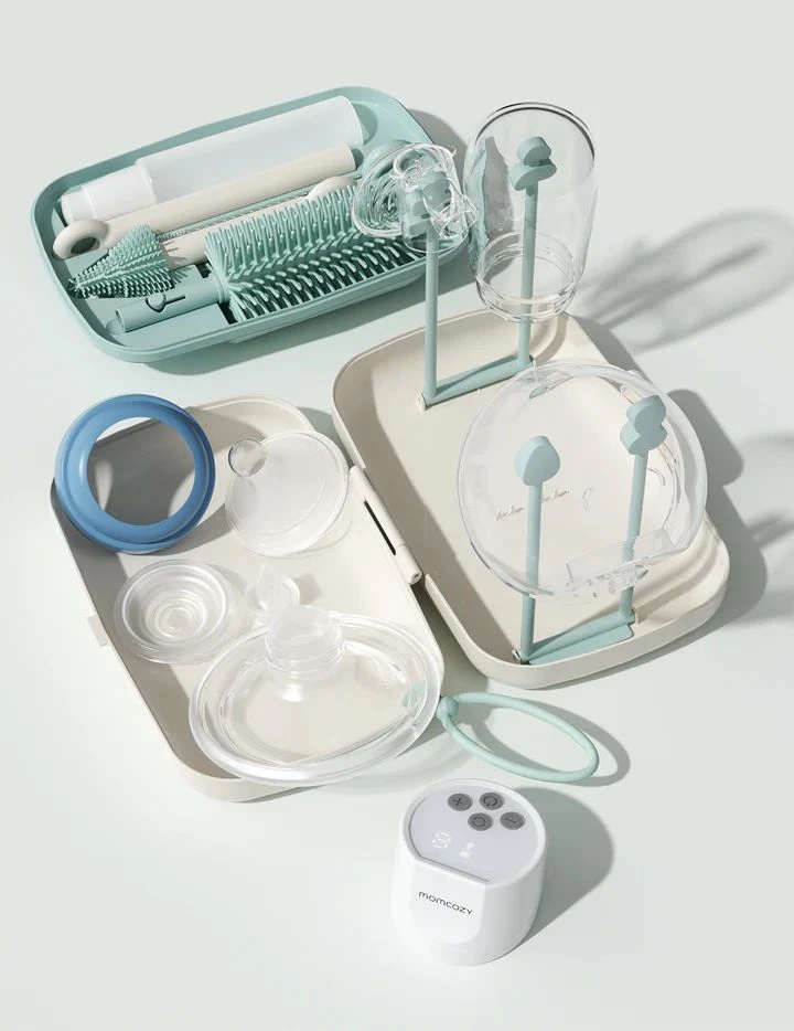 Momcozy LS001 7 in 1 Baby Bottle Set | Rinkinys szczotek do butelių | 7 w 1, rožinė