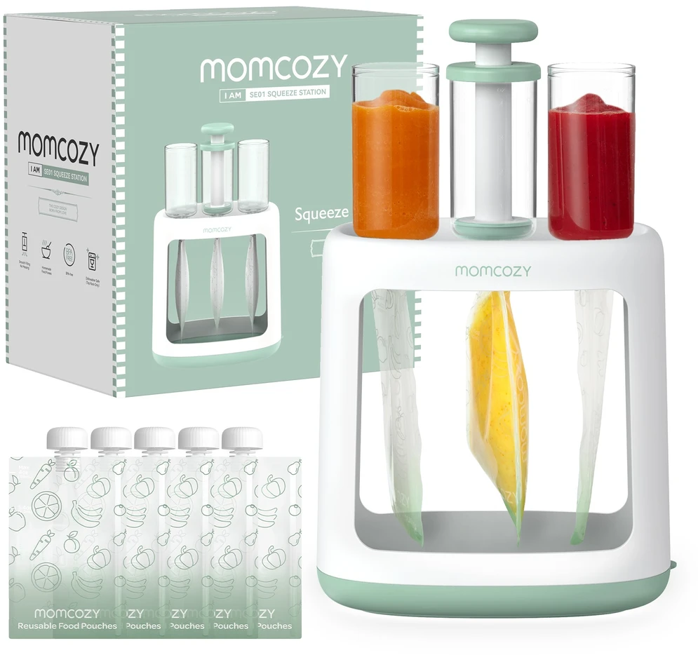 MOMCOZY KŪDIKIŲ MAISTO MAIŠELIŲ UŽPILDYMO TYRELĖMIS ĮRENGINYS