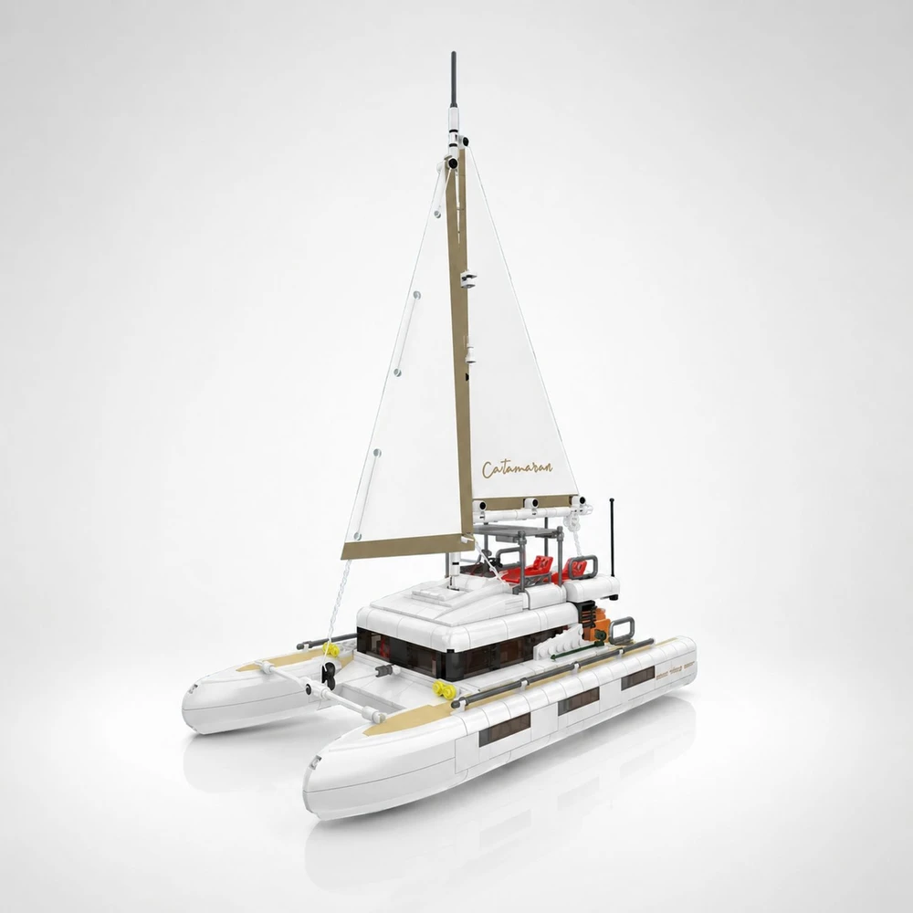 Mould King Catamaran Sailboat 10217 | Rinkinys klocków | 890 dalys