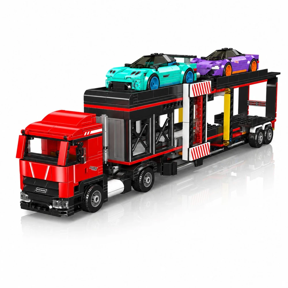 Mould King „Mold King“ sportinis automobilių transporteris-sunkvežimis 24078 | Konstrukcijos rinkinys | 997 elementai