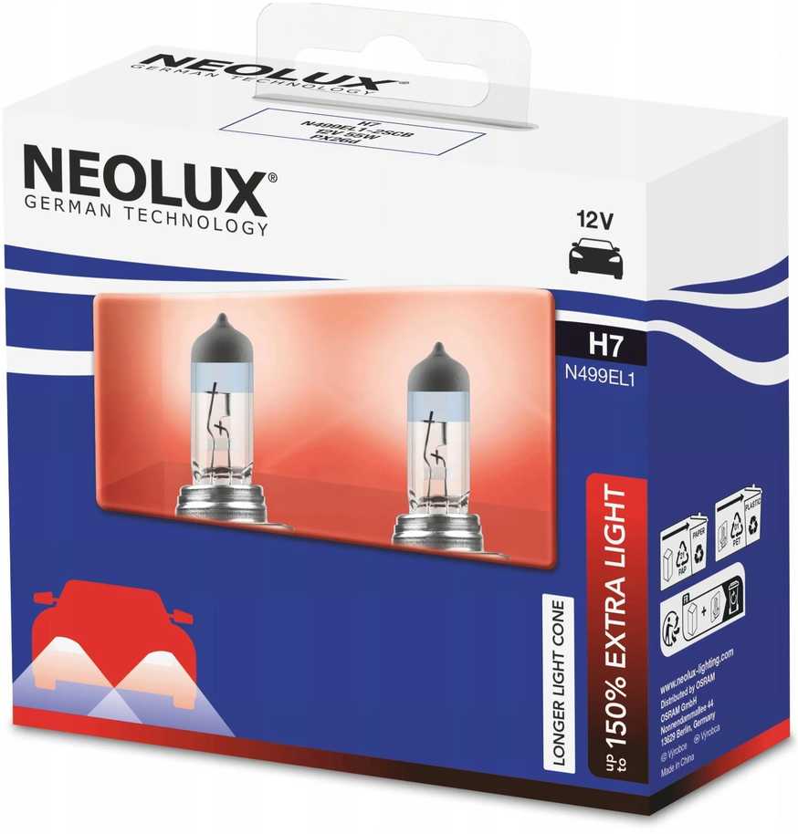 Lemputė NEOLUX H7 12V 55W 150% EXTRA LIGHT