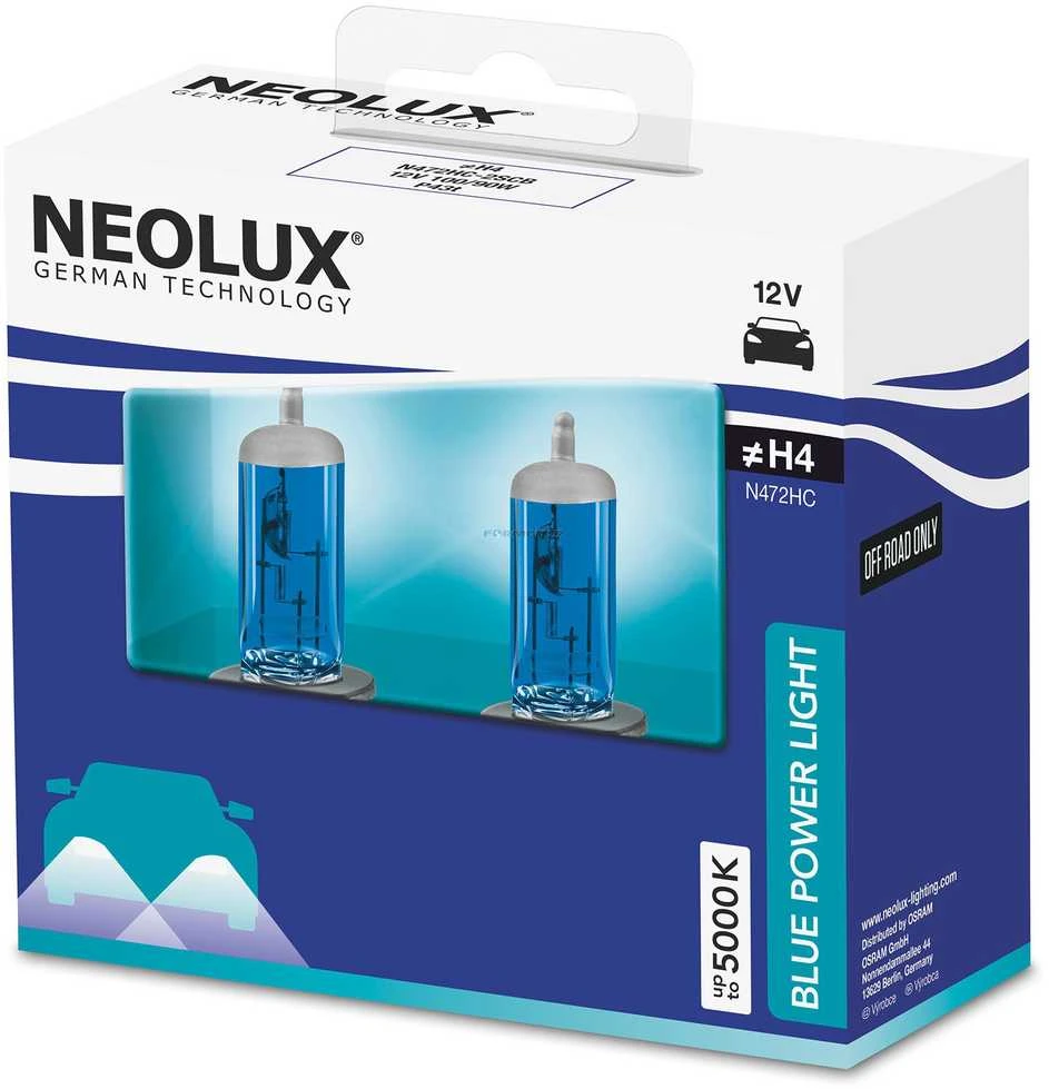 Neolux Blue Power Light H4 lemputės pakuotė