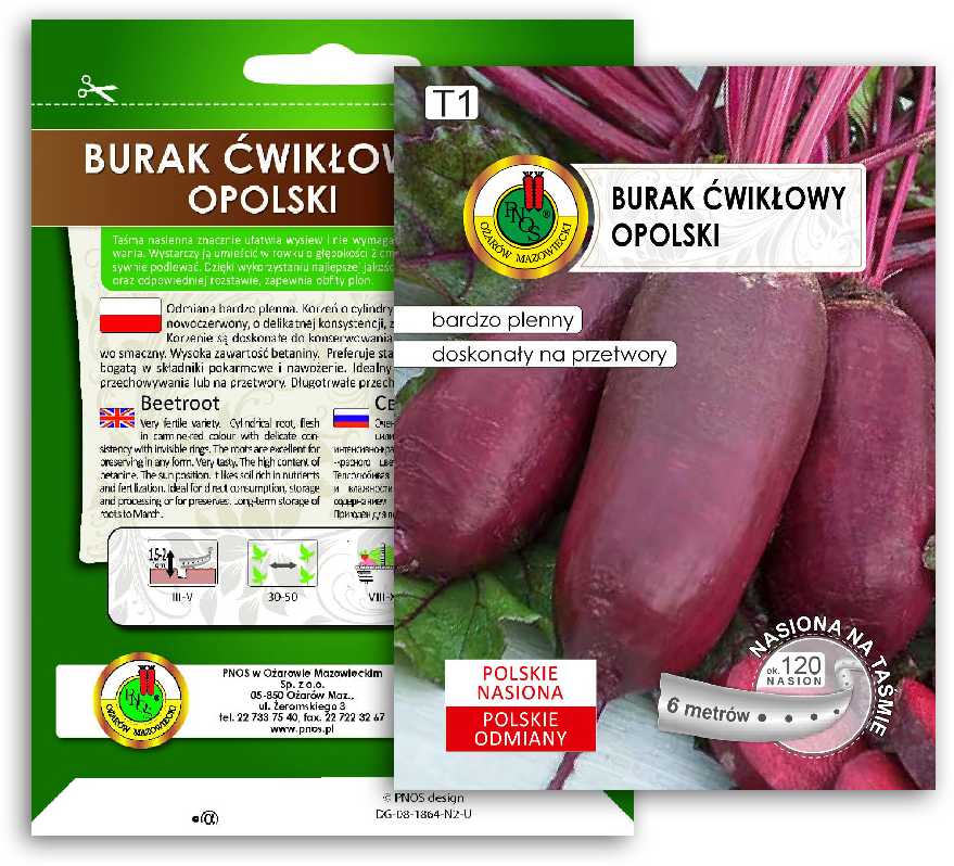 „Opole“ burokėlių PNOS sėklos ant juostos, 6 m rulonas
