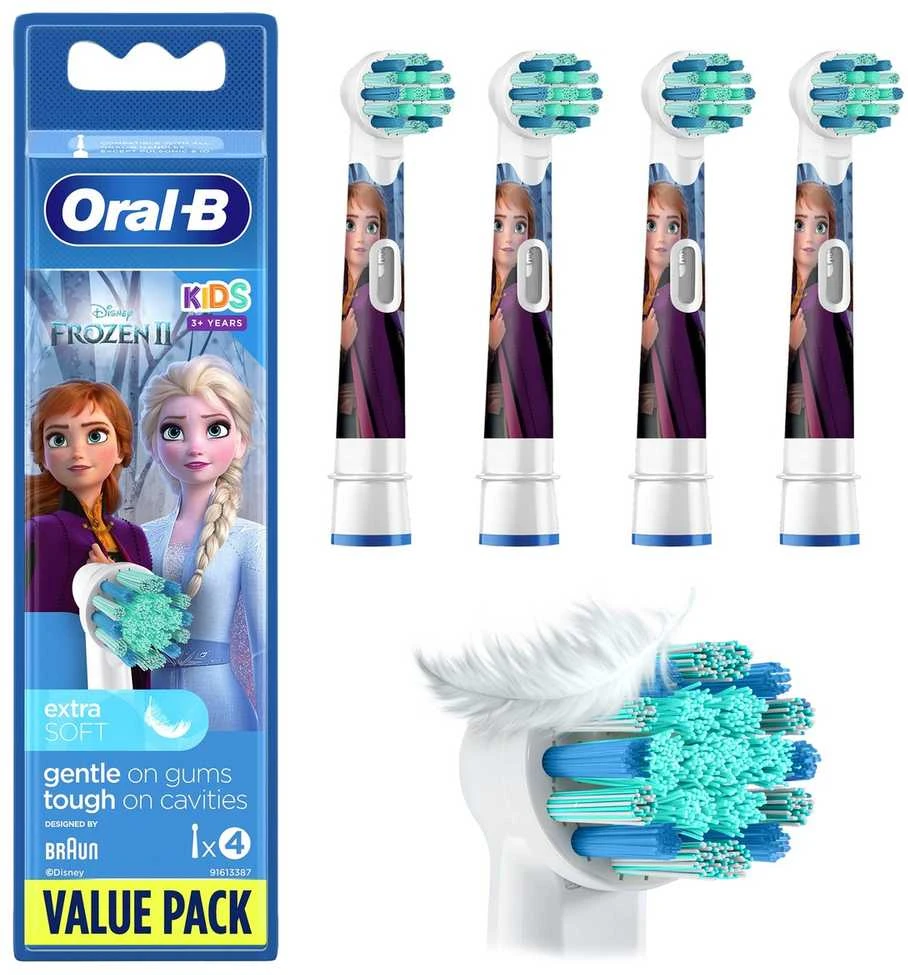 Dantų šepetėlio antgaliai ORAL-B BRAUN Frozen II, 4 vnt.