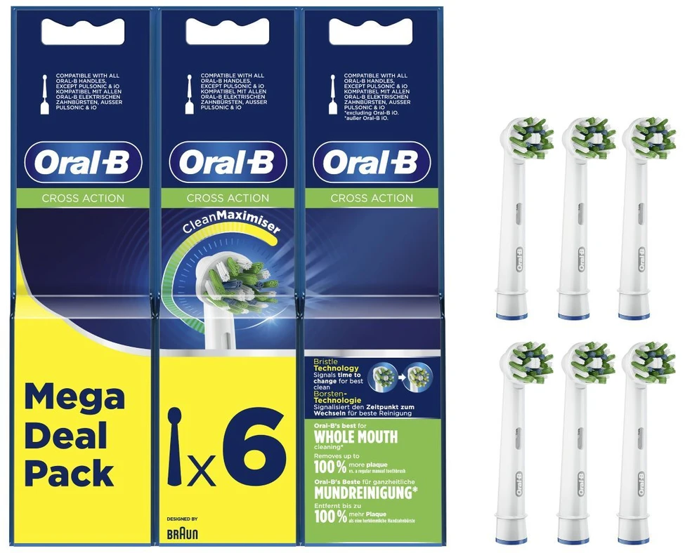 Oral-B Pro CrossAction 6 vnt. pakuotės papildymas