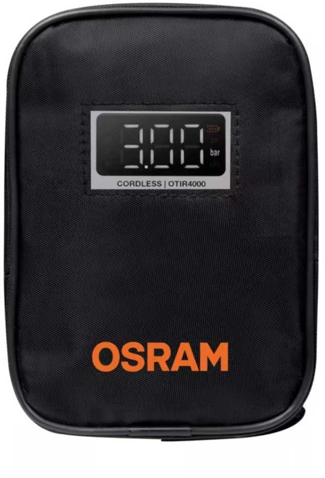 Osram „Carruzzo“ 12 V kompresorius, 8,3 barų – įkraunamas padangų pripūtimo įrenginys su skaitmeniniu apšvietimu