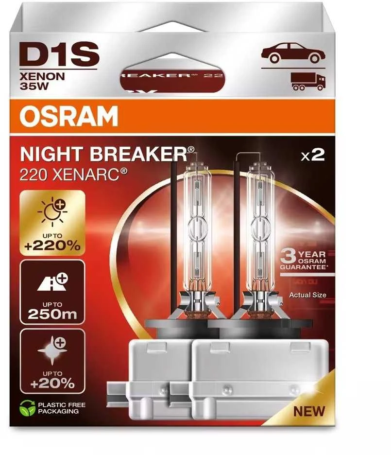 OSRAM D1S XENARC NIGHT BREAKER 220 - 3 metų garantija