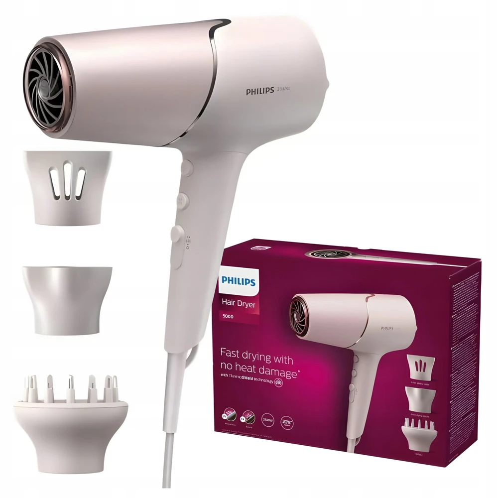 Plaukų džiovintuvas Philips BHD530/00, rožinis