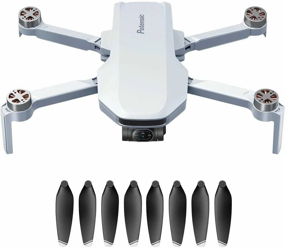 Polesie „Potensic Atom“ dronas su 3 ašių stabilizatoriumi, 4K raiška, 1 drono rinkinys, be baterijų ir priedų