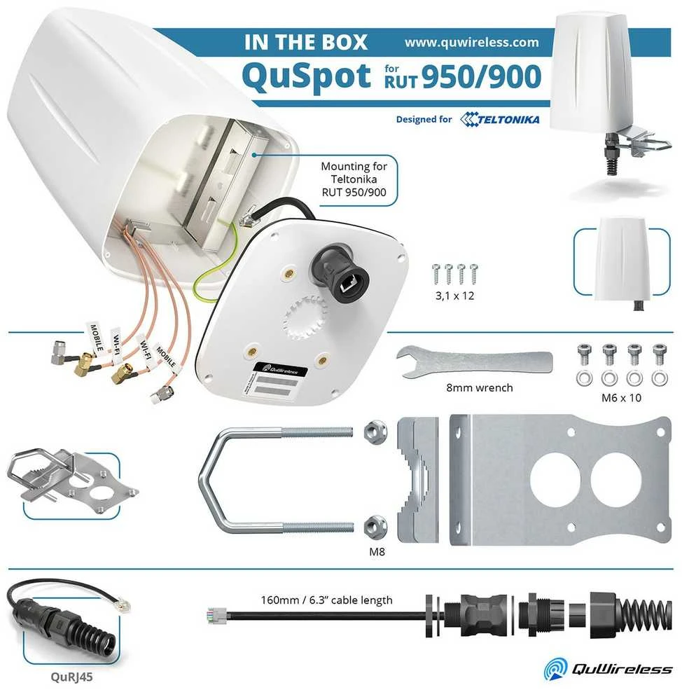 Antena QuWireless QuSpot, skirta RUT950/RUT900