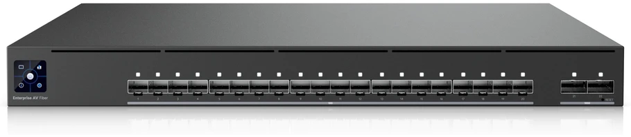 Šakotuvas Ubiquiti UniFi EAV-Fiber komutatorius, 22 prievadai, 20x SFP, 2x QSFP28, 3 sluoksnis