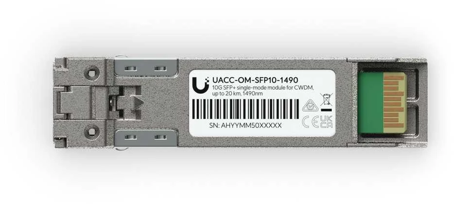 Šakotuvas SFP modulis „Ubiquiti“ „Ubiquiti UACC-OM-SFP10-1490“ tinklo kartotuvo modulis Šviesolaidinis 11300 Mbit/s SFP+ 1490 nm