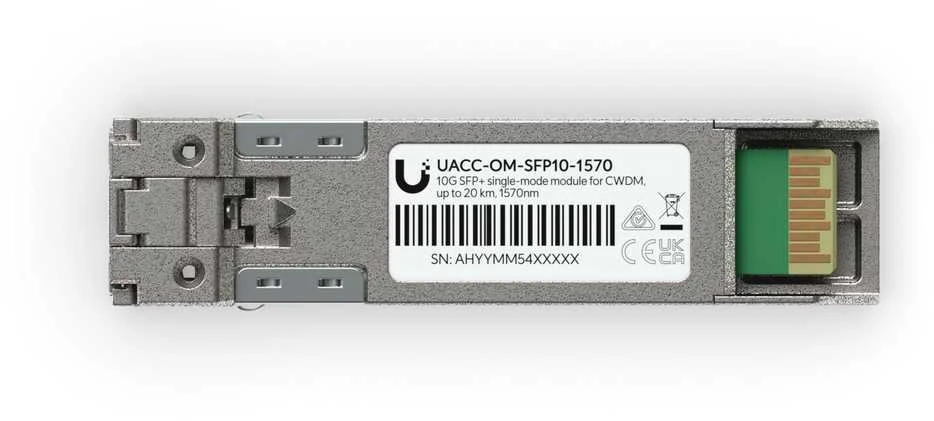 Šakotuvas SFP modulis „Ubiquiti“ „Ubiquiti UACC-OM-SFP10-1570“ tinklo kartotuvo modulis Šviesolaidinis 11300 Mbit/s SFP+ 1570 nm