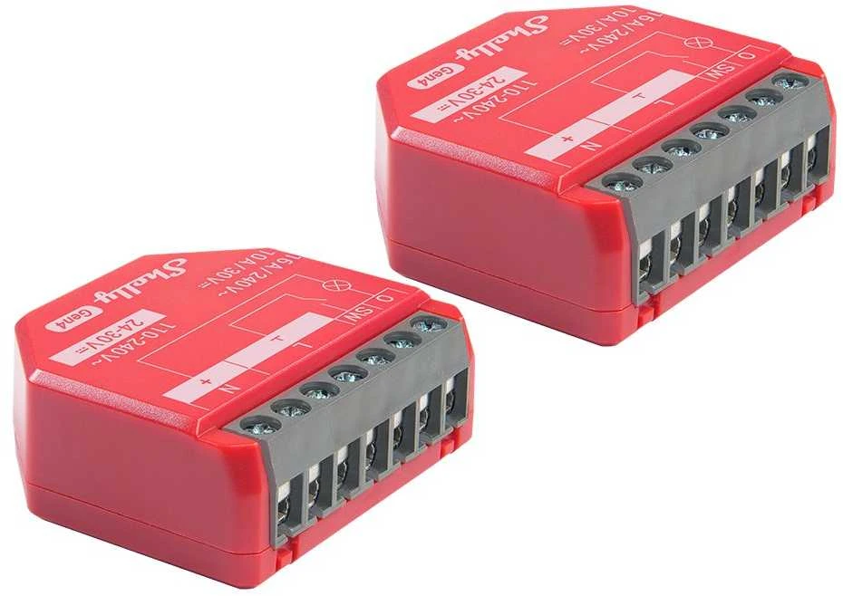 2 „Shelly 1PM Gen4“ „Zigbee“ / „Matter“ valdiklių rinkinys