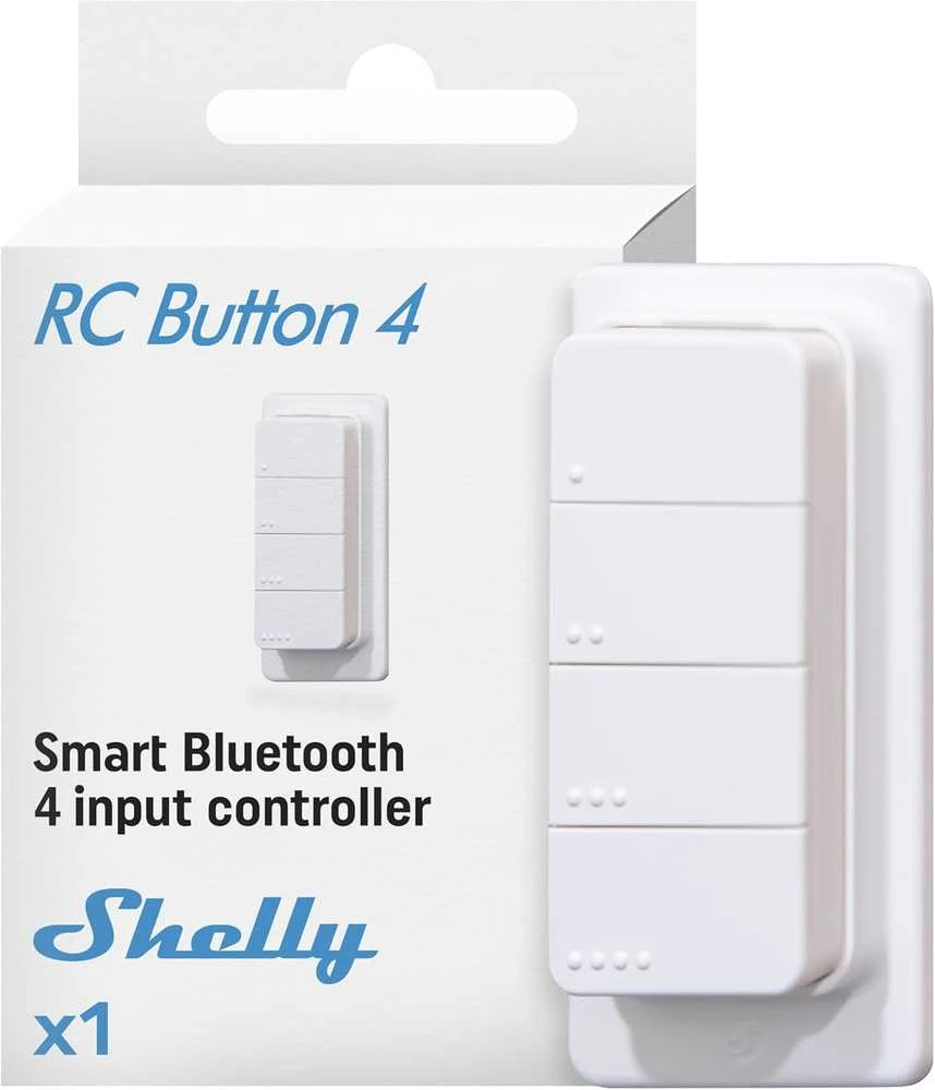 Shelly BLU RC Button 4 - Bluetooth nuotolinio valdymo pultas