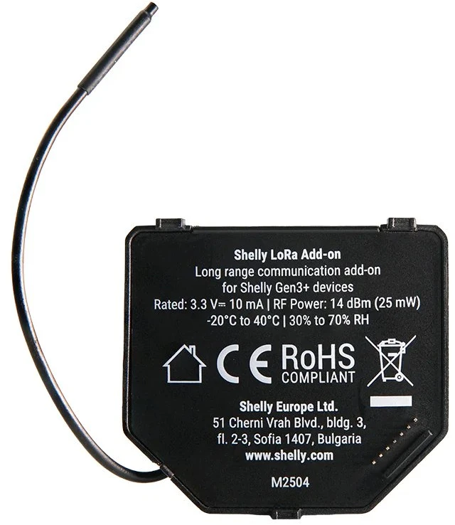 Shelly LoRa Add-on priedas relėms veikimui iki 5km