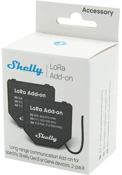 Shelly LoRa Add-on priedas relėms veikimui iki 5km 2vnt.
