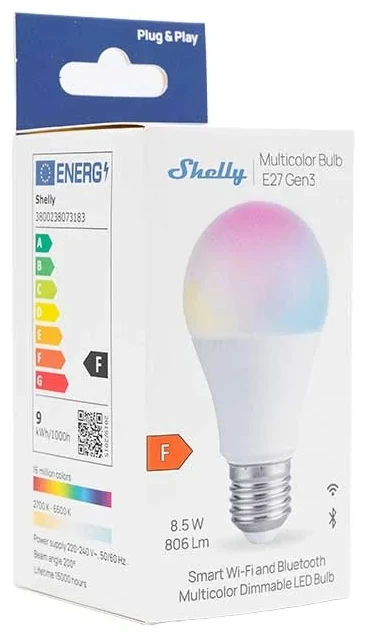 Shelly Multicolor Bulb E27 Gen3 4-pack