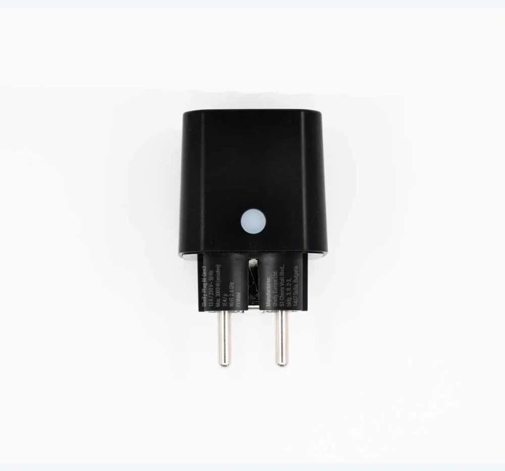 Shelly Plug M Gen3 - 4 vnt. išmanių Wi-Fi Matter kištukinių lizdų su galios matavimu (juodas)