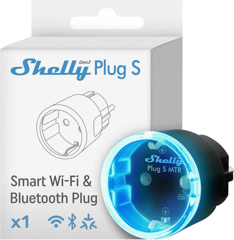 Shelly Group Išmanusis kištukinis lizdas su galios matavimu Shelly Plug S Gen3 Juodas
