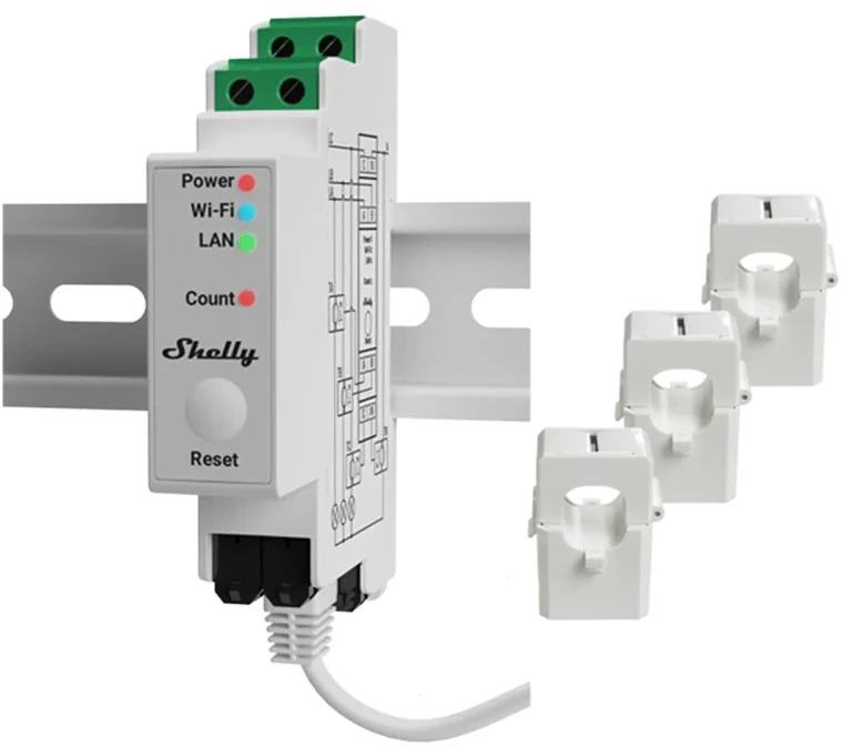 Shelly Pro 3EM 120A 3-way electricity consumption meter WiFi/Bluetooth/Matter