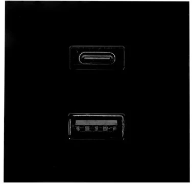 Shelly Wall Ekranas stand priedas USB, juodas