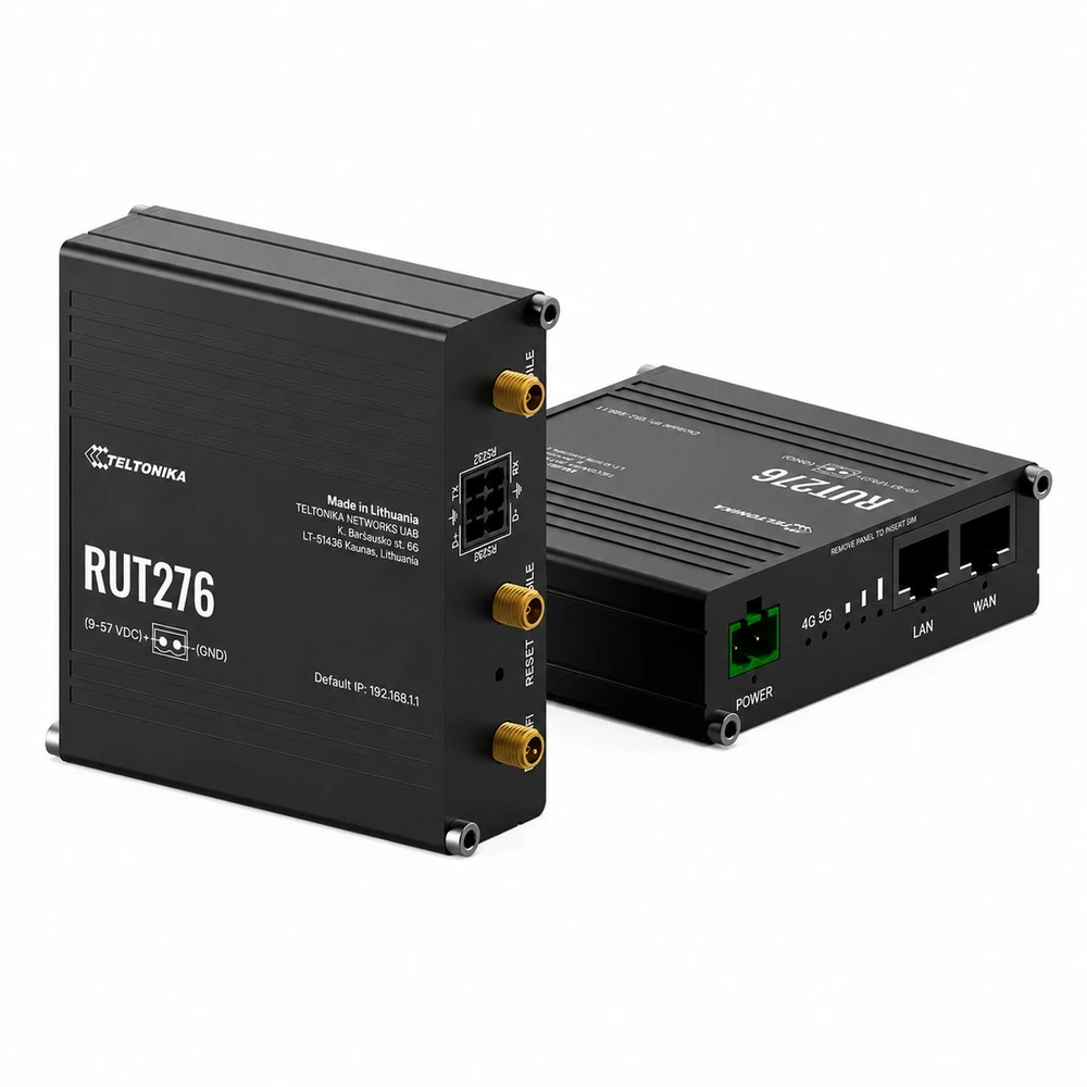 TELTONIKA daiktų interneto maršrutizatorius RUT276 5G REDCAP