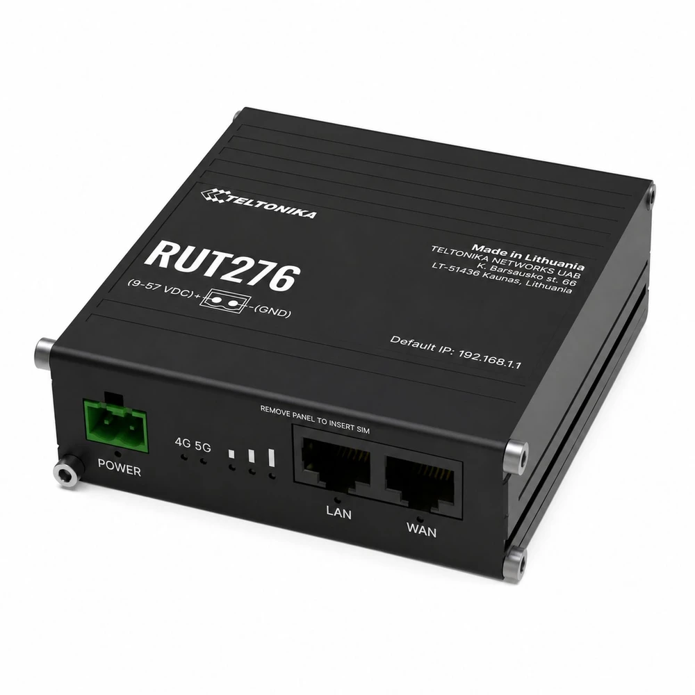 TELTONIKA daiktų interneto maršrutizatorius RUT276 5G REDCAP
