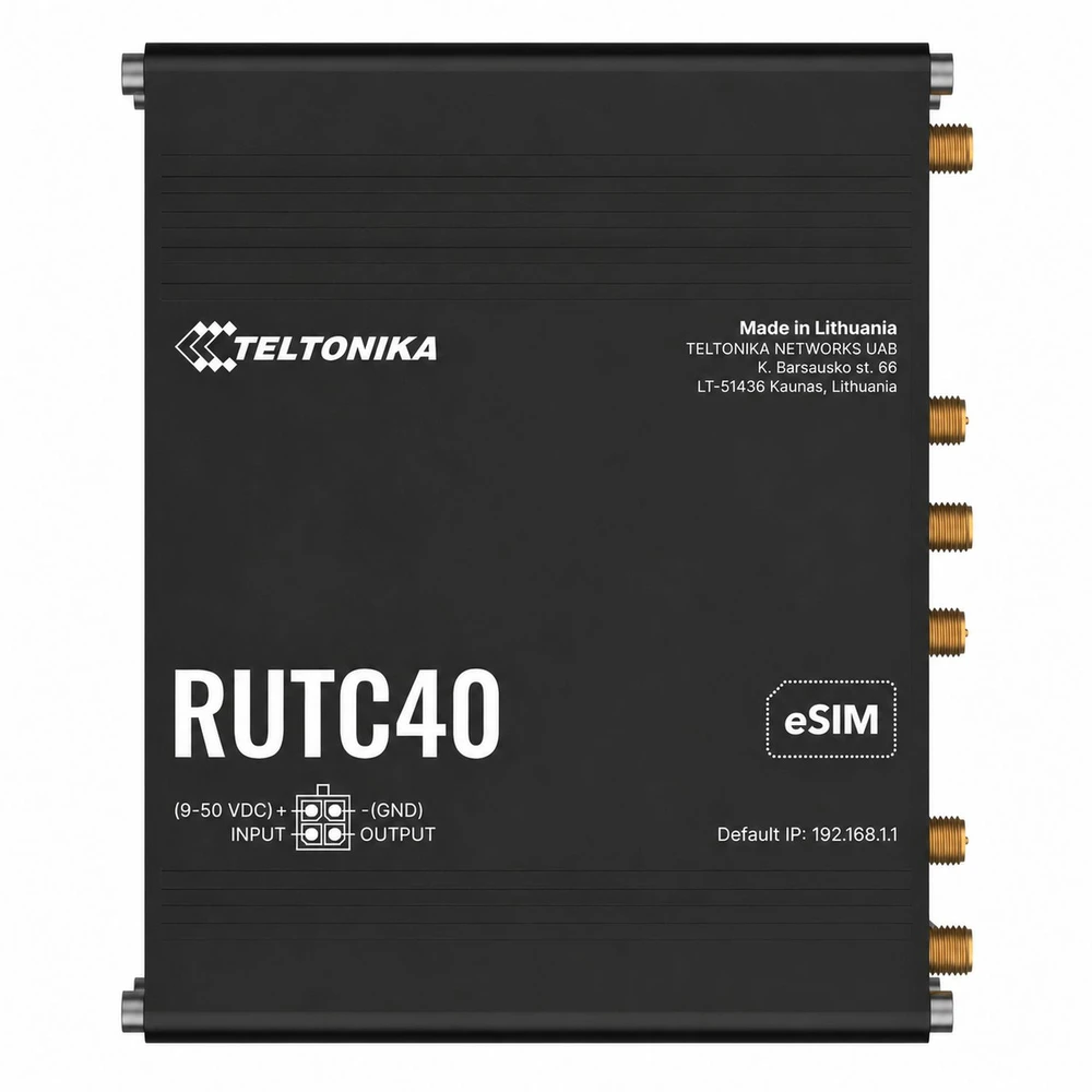 Maršrutizatorius Teltonika RUTC40 4G/LTE WiFi 6 GLOBAL EU (RUTC40000000)