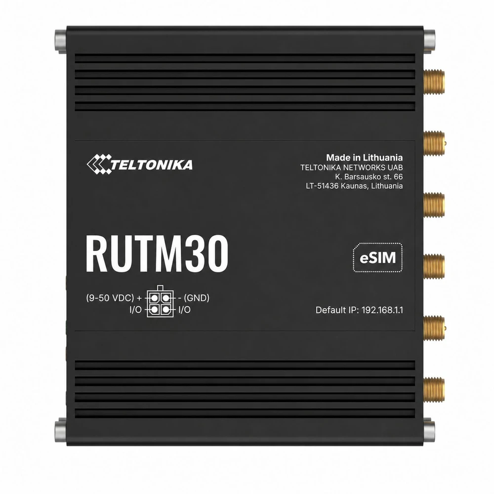Maršrutizatorius TELTONIKA IOT ROUTER RUTM30 2 5G+ETH+WIFI ESIM