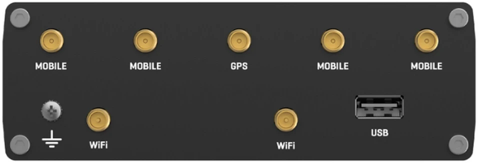 TEI Teltonika RUTM50 belaidis maršrutizatorius Gigabitinis eternetas Dviguba juosta (2,4 GHz / 5 GHz) 5G Juoda