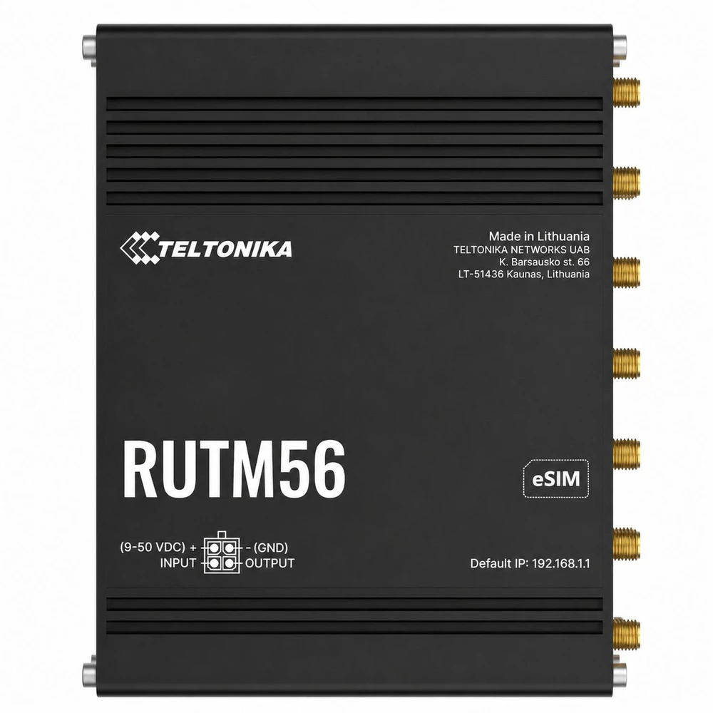 Teltonika | Dual Modem Maršrutizatorius | RUTM56 | 802.11ac | 10/100/1000 Mbit/s | Ethernet LAN (RJ-45) jungtys 4 | Mesh Support Yes | MU-MiMO Yes | No mobile broadband