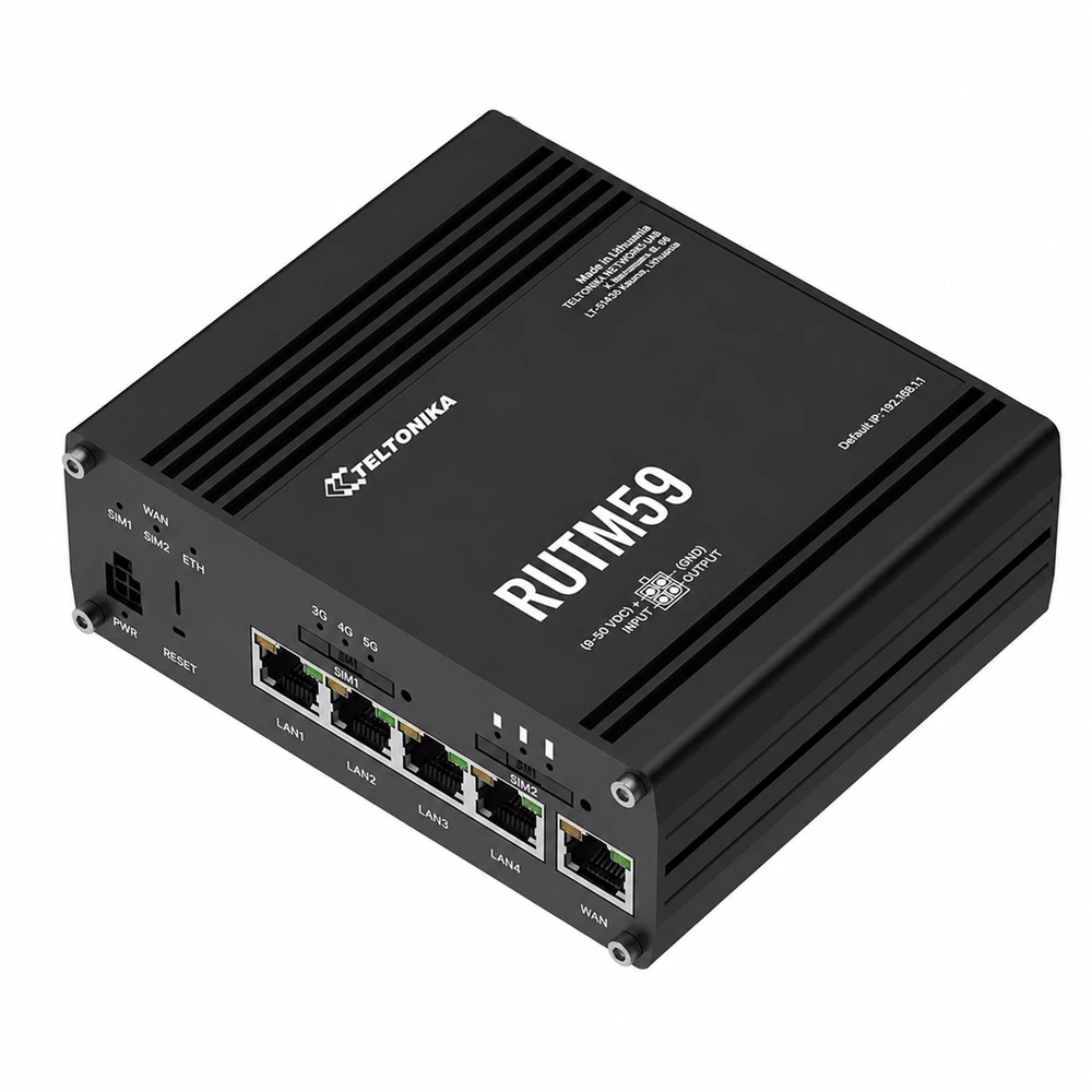 TELTONIKA daiktų interneto maršrutizatorius RUTM59 2 5G+ETH